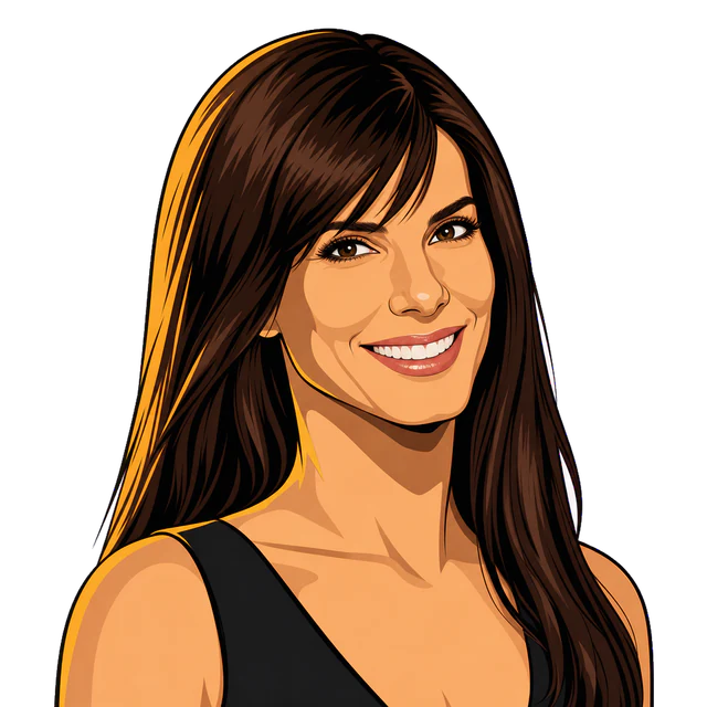 Sandra Bullock, illustrated