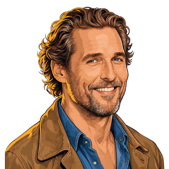 Matthew McConaughey, illustrated