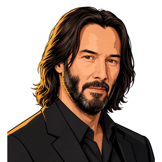Keanu Reeves, illustrated