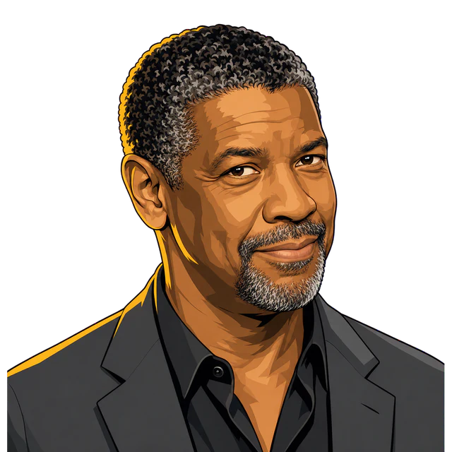 Denzel Washington, illustrated