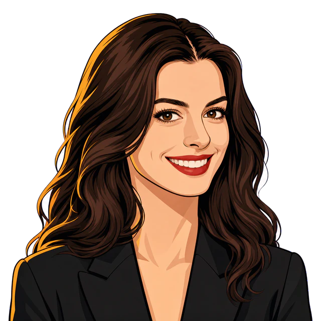 Anne Hathaway, illustrated