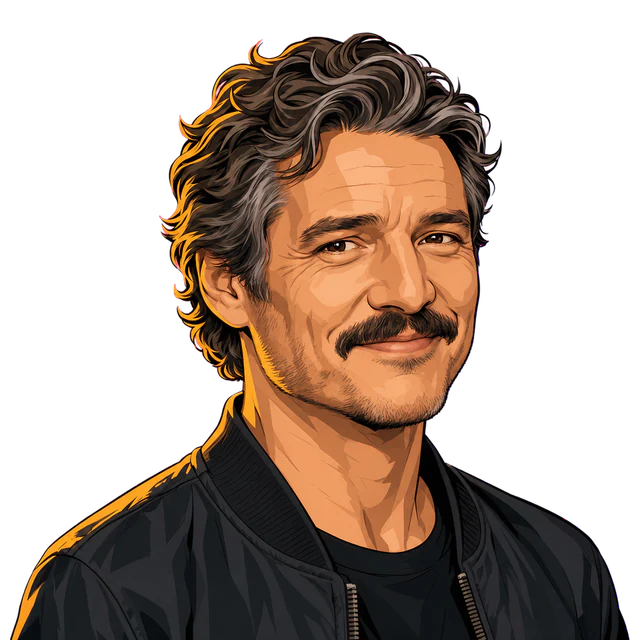 Pedro Pascal, illustrated