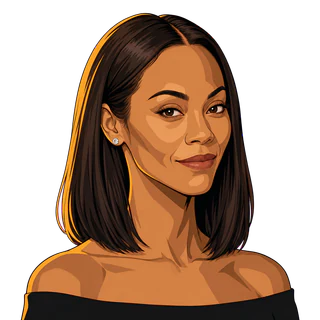 Zoe Saldaña, illustrated