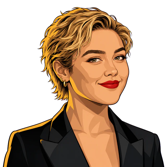 Florence Pugh, illustrated