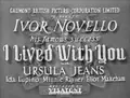 I Lived with You poster