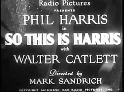 So This Is Harris! poster