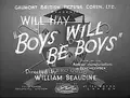 Boys Will Be Boys poster