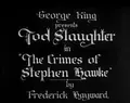 The Crimes of Stephen Hawke poster