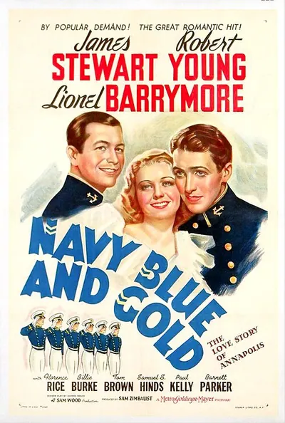 Navy Blue and Gold poster