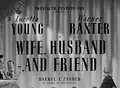 Wife, Husband and Friend poster