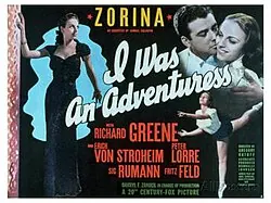 I Was an Adventuress poster