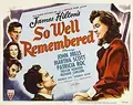 So Well Remembered poster