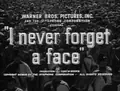 I Never Forget a Face poster
