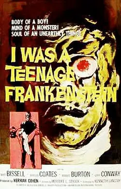 I Was a Teenage Frankenstein poster