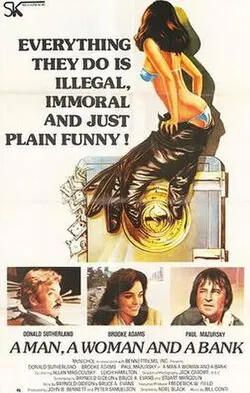 A Man, a Woman and a Bank poster