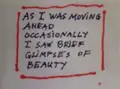 As I Was Moving Ahead Occasionally I Saw Brief Glimpses of Beauty poster